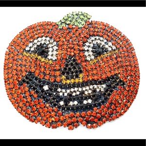 Huge Pumpkin Brooch Halloween Jack O Lantern 🎃